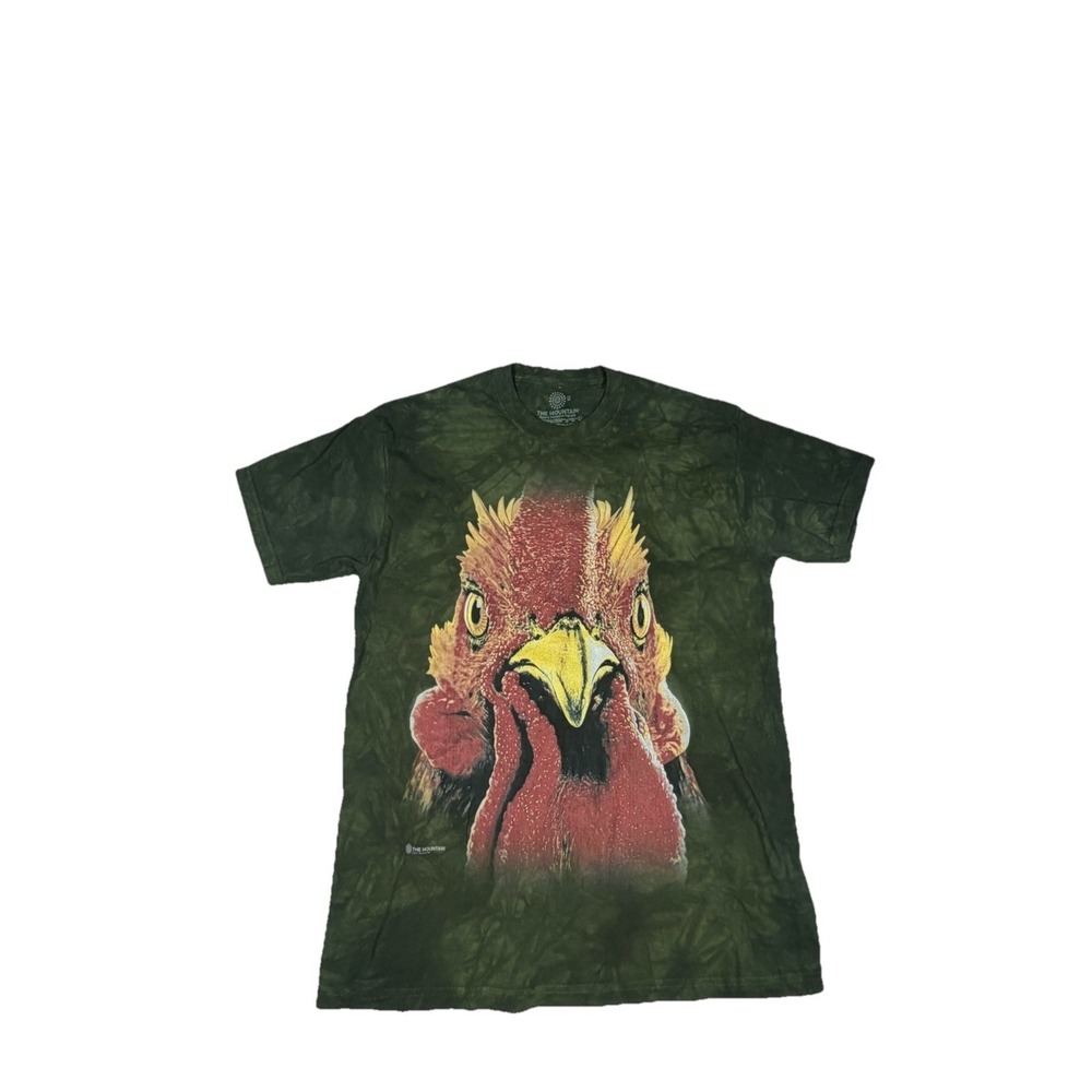 The Mountain Vintage Green Graphic T-Shirt Rooster Chicken M RARE